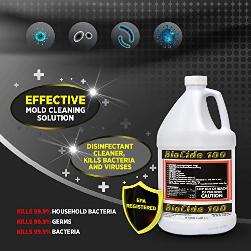 BioCide 100 Multi-Purpose Disinfectant Spray 128 Fl Oz - Bacteria, Virus & Mold Remover