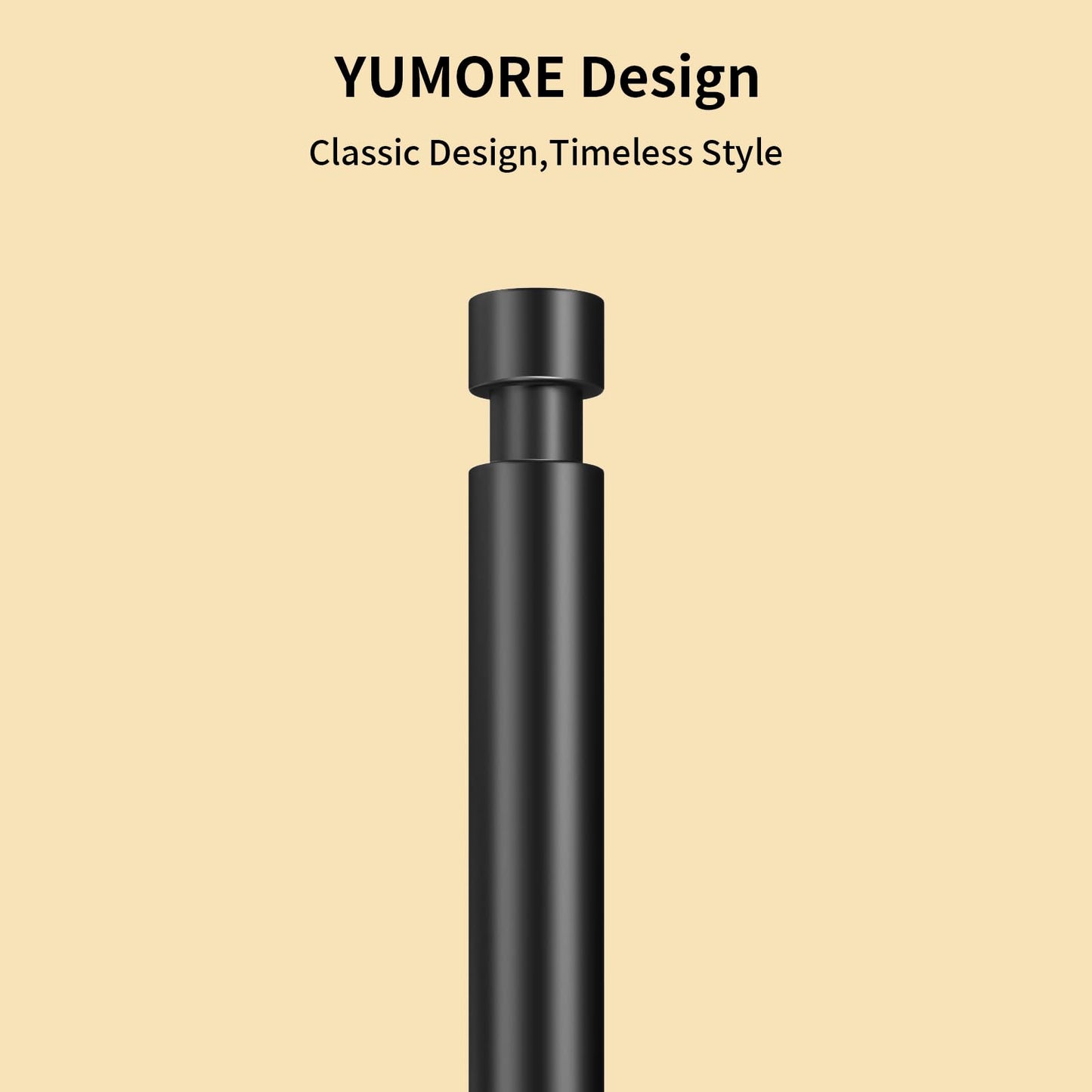 YUMORE Paper Towel Holder Countertop, Black Paper Towel Holder with Weighted Base Non Slip, Standing Paper Towel Roll Holder for Kitchen Bathroom, Stainles Steel (Matte Black)