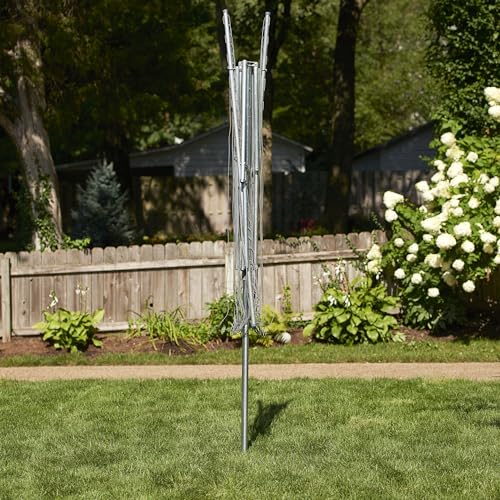 Outdoor Umbrella Drying Rack with 30 Vinyl Lines - 72 x 62 Inches, Steel, Rotating Top