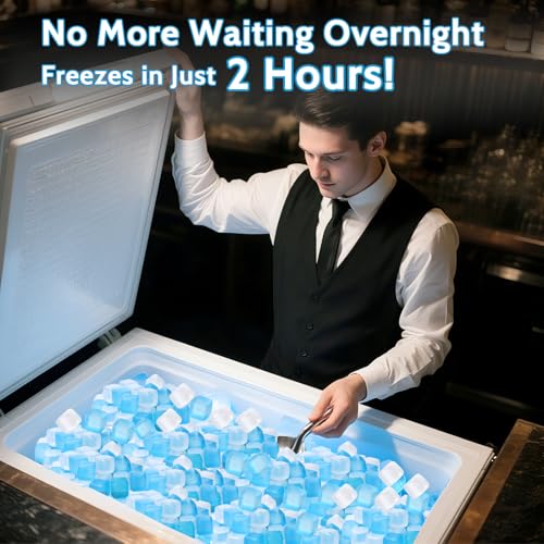Blue Reusable Ice Cubes 720 Pack for Cold Therapy & Beverage Cooling