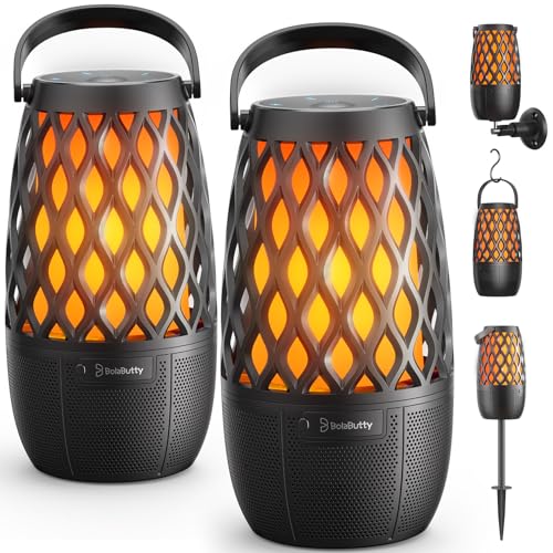 2 Pack Outdoor Bluetooth Speakers with Lights, IPX5 Waterproof, Portable Wireless Party Speakers for Men & Women