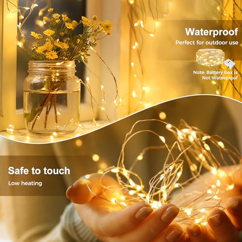 kolpop 50 Pack LED Fairy Lights Battery Operated, 7FT 20 Mini Twinkle