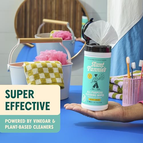Natural Cleaning Vinegar Wipes Bright Lemon Pack of 6 - Eco-Friendly & Biodegradable