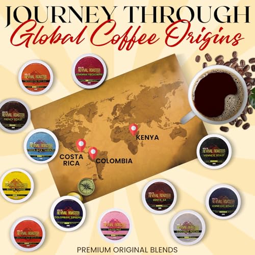 InfuSio Revival Coffee Pod Variety Pack - 96 Count Medium & Dark Roast Blends