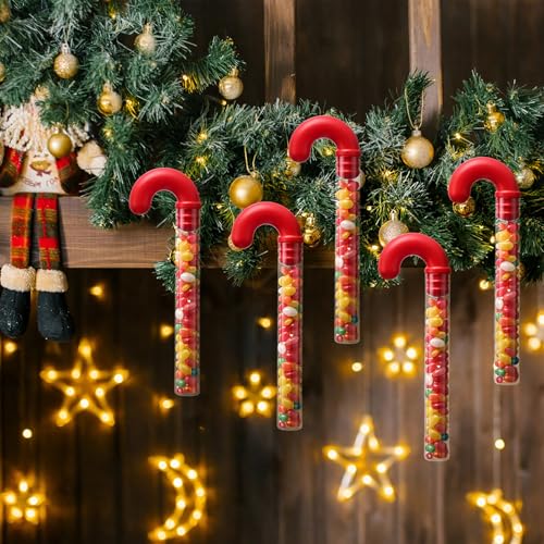 WLILUPAH 6-Pack Large 9.64 Inch Christmas Candy Tubes - Festive Gift Containers
