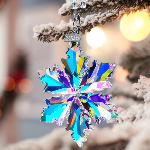 BAOXUE 2026 Crystal Snowflake Christmas Ornament - Crystal Variation