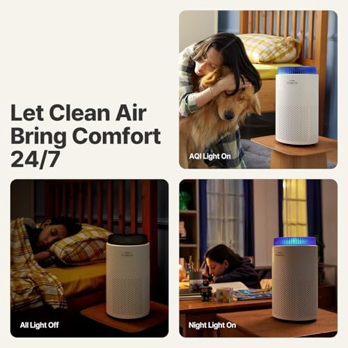 Coway Airmega 50 Air Purifier Bundle with 16-Month Filter Supply - VALUE-PACK, True HEPA, Smoke & Allergies, Auto Mode, White