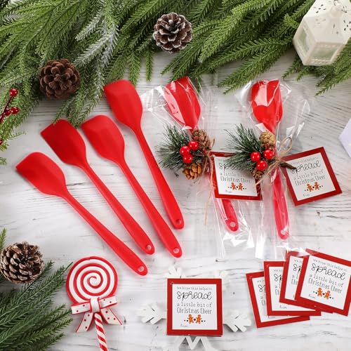 Christmas Red Silicone Spatula Set with Gift Items - 30 Pieces