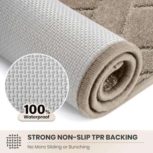 Indoor Entrance Door Mat - Dirt Trapping, Taupe, 32x47 Inches - Low Profile, Non-Slip, Pet Friendly