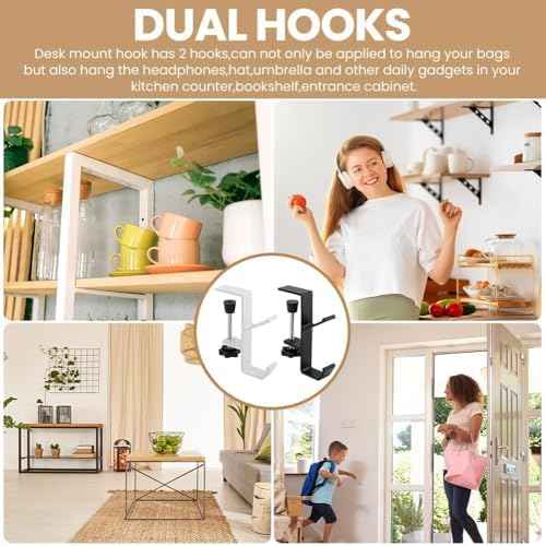 Christmas Stockings Holder Hanger,Metal Hooks for Hanging Christmas Stockings,Stocking Holders for Mantle for Christmas?Decorations (2 Black, 2)