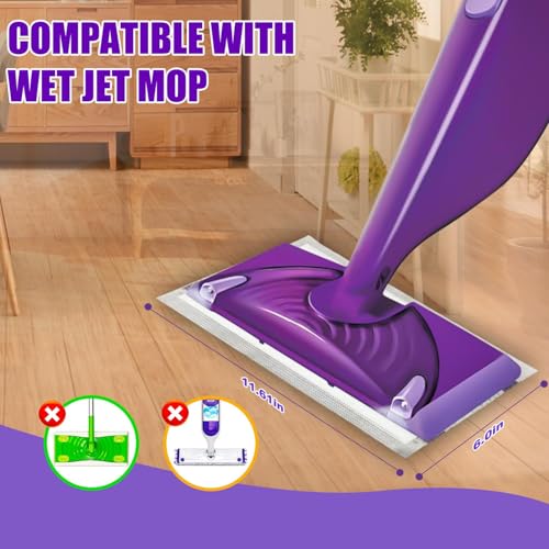 100 Pack Disposable WetJet Mop Pads for Swiffer Wet Jet - Thick & Super Absorbent