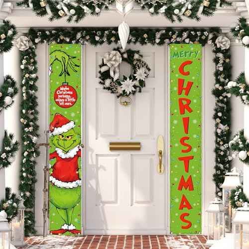 Christmas Decorations Merry Christmas Welcome Sign Winter New Year Xmas Party Decorations and Supplies for Home-12¡¿71''