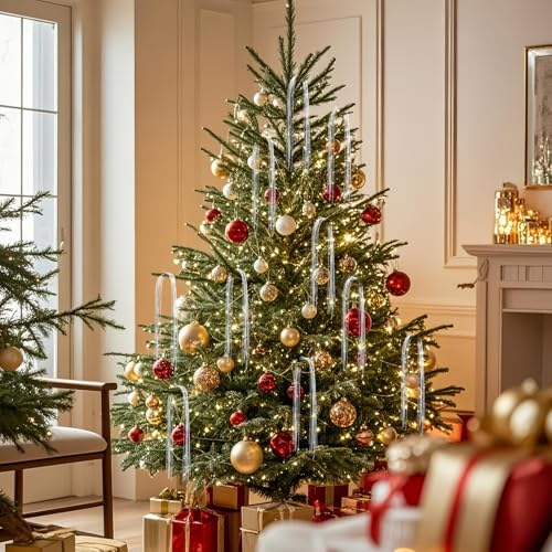 SucculentLovers Silver Icicle Tinsel for Christmas Tree Decorations, 22 Inch, 6000 Strands