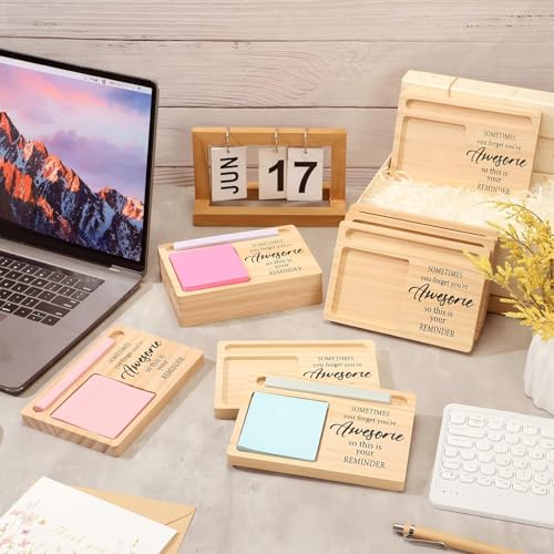 20 Pcs Employee Appreciation Gifts Sticky Note Holder - Inspirational Desk Organizer (Awesome)