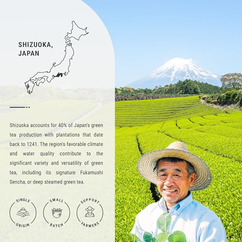 Japanese Green Loose Leaf Tea - Sencha Hatsuzumi 3.5oz - Authentic Sencha Tea, Shizuoka Grown, Rich Flavor, Fresh & Natural