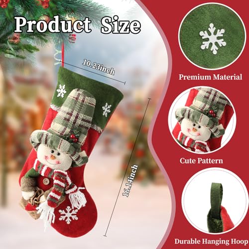 ALYRMEI Snowman 16-Inch Personalized Christmas Stocking - Snowman Design