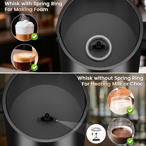 Kourice 4-in-1 Electric Milk Frother & Steamer - Light Black