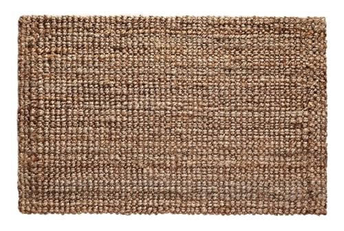 Natural Handspun Jute Area Rug 3x5 ft - Reversible Farmhouse Decor