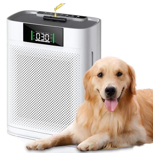 Honeyuan Air Purifier for Large Rooms Up to 2400 Sq Ft - Off White