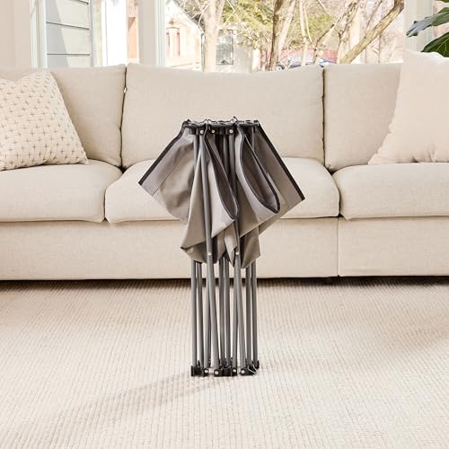 Regalo Grey Extra Long Portable Toddler Bed for Travel & Camping