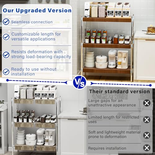 16-Inch Depth Wire Shelf Covers for Pantry Rack, Brown 10pcs - Upgraded Fit & Easy Installation
