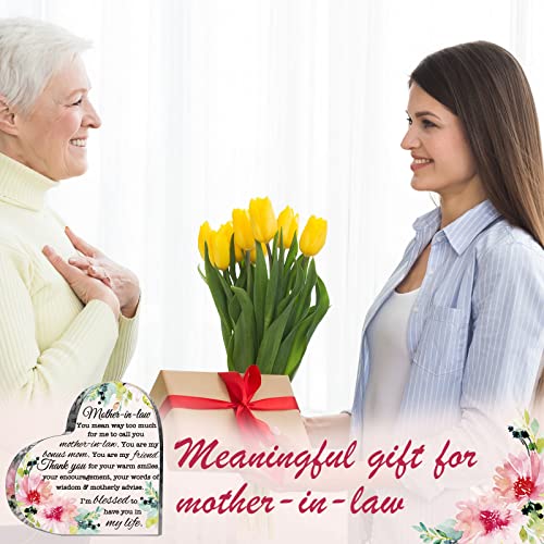 Jetec Heart Plaque Gift for Mom from Daughter Son – Mother in Law Edition