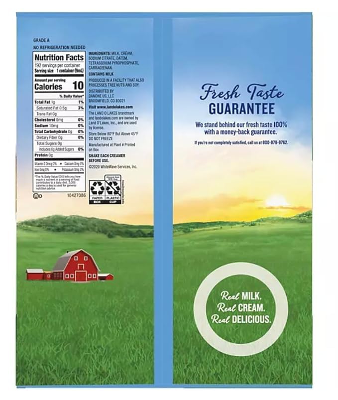 Mini Moo's Half And Half Creamer Singles - 192 Count Box | Perfect For Coffee Lovers