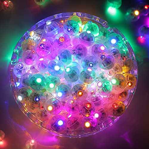 ZGWJ 50PCs Mini Led Lights for Paper Lantern, Led Balloons Light up Balloons for Neon Party Lights Easter Eggs Christmas Halloween Birthday Party Wedding Decoration
