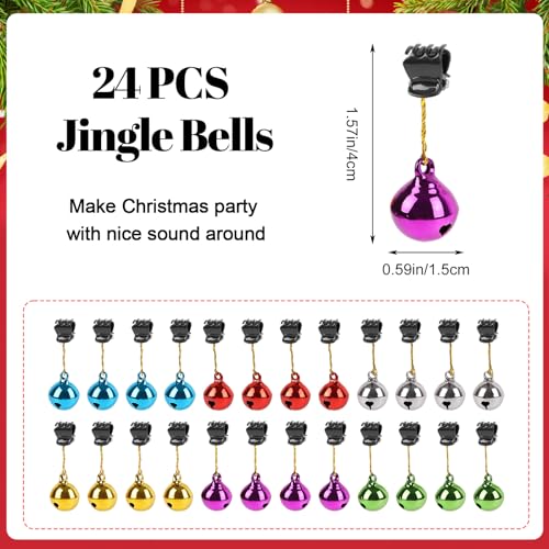 CCINEE 24 pcs Colorful Christmas Beard Ornaments with Clips - Men & Women