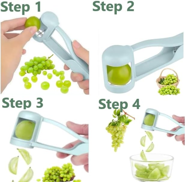 Skiennix Grape Cutter for Toddlers - Food-Grade Serrated Blade Tool | Easy-to-Handle Kitchen Gadget