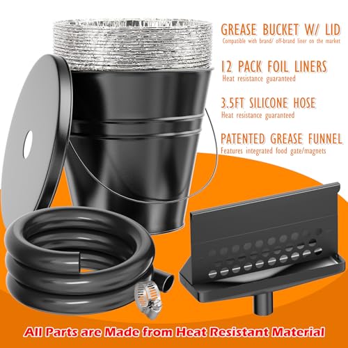 Trybuy Large Capacity Grease Drainage System Kit for Blackstone Griddle 17-36"