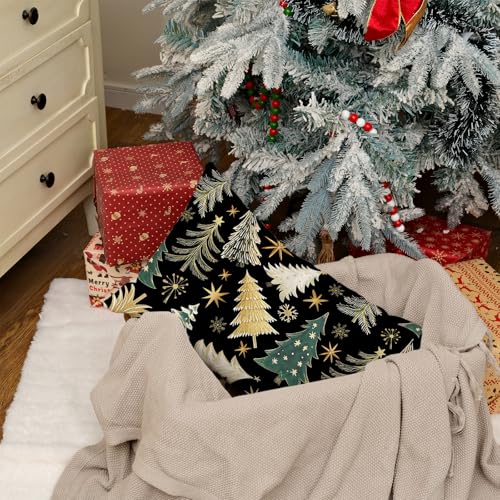 Geeory Christmas Tree Pillow Cover 12 x 20 Inches Green, 1 Pack GS065-12