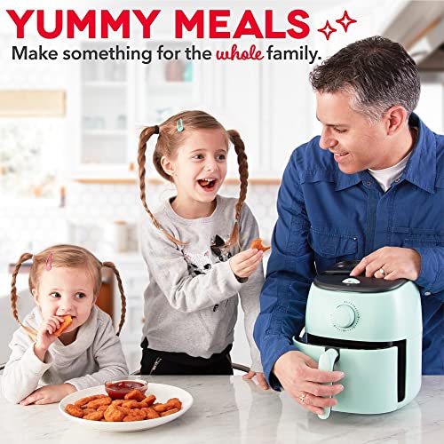 Dash Tasti-Crisp 2.6 Qt Small Air Fryer - Aqua, Compact Countertop Oven for 1-2 People