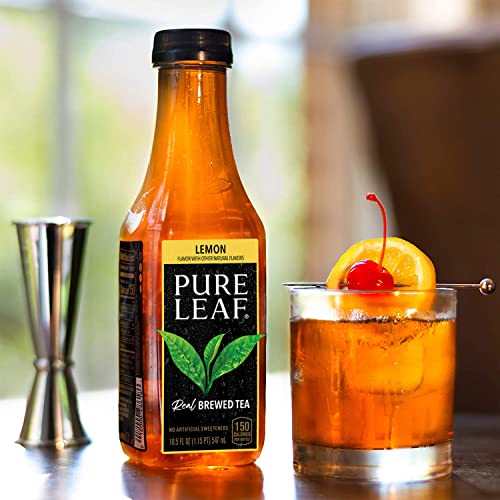 Pure Leaf Sweetened Lemon Iced Tea Bottles - Real Brewed Tea, 18.5 Fl Oz, Pack of 12