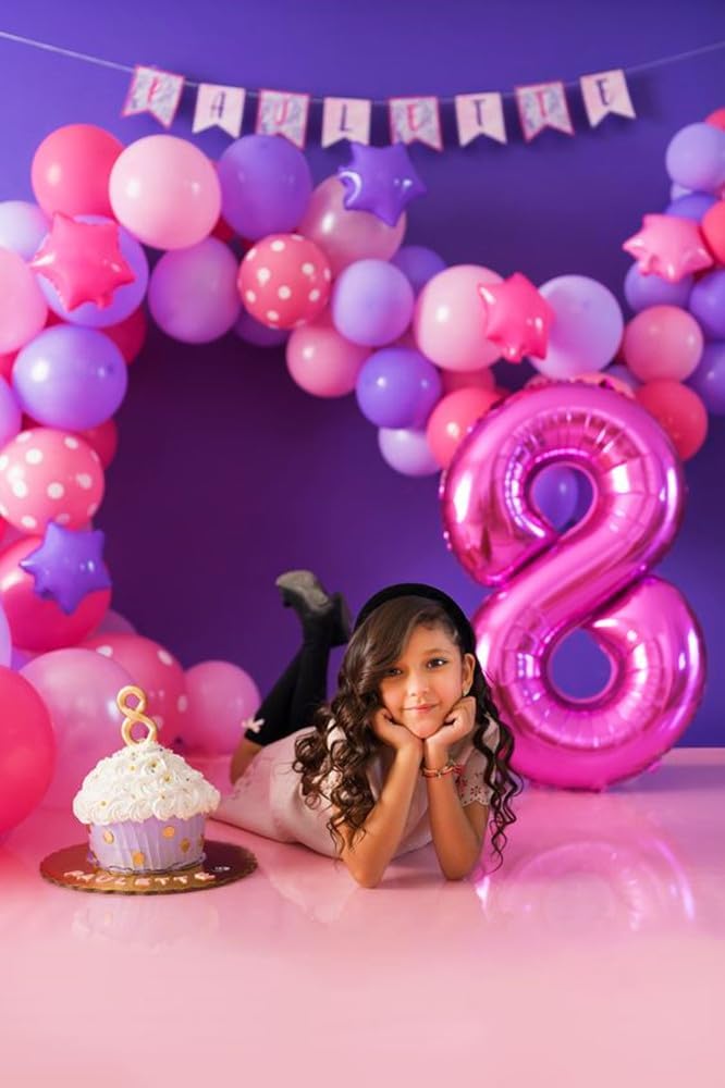 Skiennix 40-Inch Hot Pink Number Balloons - Perfect for 2nd, 12th, 21st Birthday & Celebration Decor