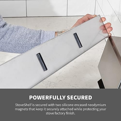 StoveShelf 30-Inch Stainless Steel Magnetic Over Stove Spice Rack Organizer