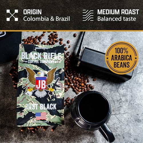 80 Ounce Ground Coffee Bag - Just Black Medium Roast, Arabica Blend, Veteran-Founded