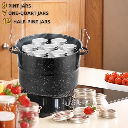 21.5 Quart Canning Pot Set with Rack & Lids - Beginner Canning Kit