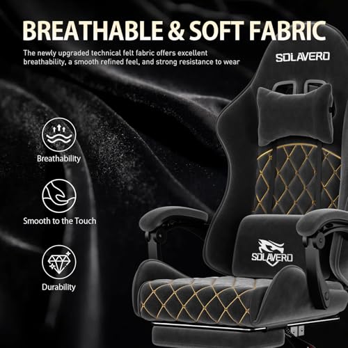 HLDIRECT Black Massage Recliner Gaming Chair with Footrest for Adults