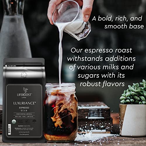 Lifeboost Organic Espresso Low Acid Coffee Beans, 12oz, Pack of 3