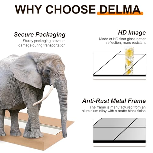 Delma 28x55 Black Window Pane Full Length Wall Mirror - Modern Home Decor