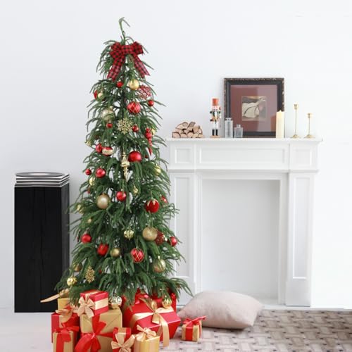 6ft Pre-Lit Artificial Christmas Tree with Warm White Lights - Norfolk Touch