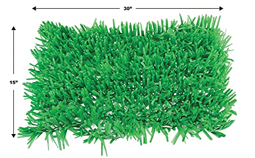 Beistle 2-Piece Green Tissue Paper Fake Grass Mats for Easter & Party Decorations, 15 x 30 Inches