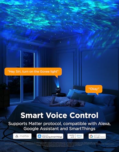 Star Projector Lights with 7-Zone Nebula Effect, Smart Home Compatible