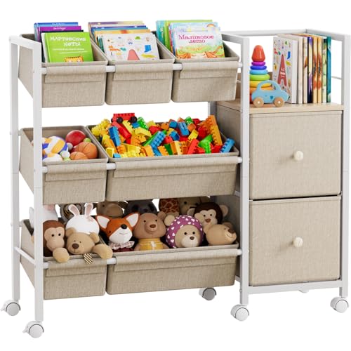 Modanais Kids Toy Organizers and Storage Bins, Off White