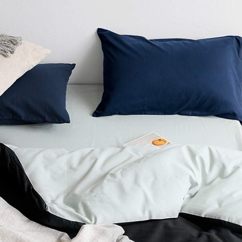 FLXXIE King Pillow Cases - Soft Microfiber Covers with Envelope Closure | Wrinkle & Fade Resistant, 20x36, Navy