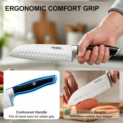 Black 14-Piece Kitchen Knife Set with Block - German Stainless Steel