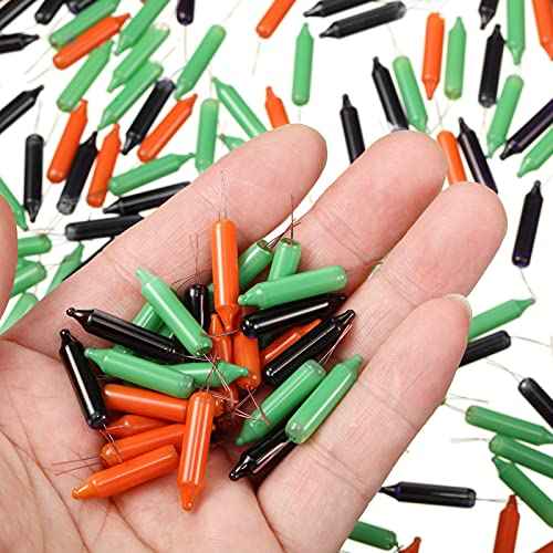 Mudder 60 Count 2.5v Halloween Christmas 50/100/150/200 Count Mini Incandescent Wire String Lights Replacement Bulbs Indoor/Outdoor Christmas Light Decoration for Xmas Tree(Orange, Black, Green)