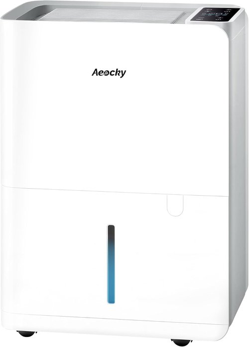 AEOCKY 50 Pint Dehumidifier - 3500 Sq. Ft. Coverage for Home, Basement & Bedroom | Quiet Operation & Drain Hose