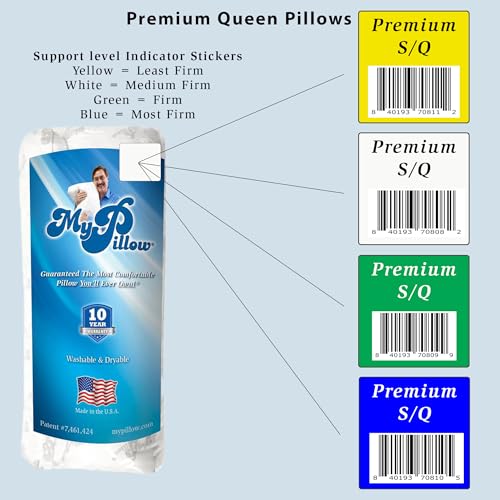 Firm Queen Size Memory Foam Pillow with Gusset - Support for Back Stomach Side Sleepers - MyPillow Premium